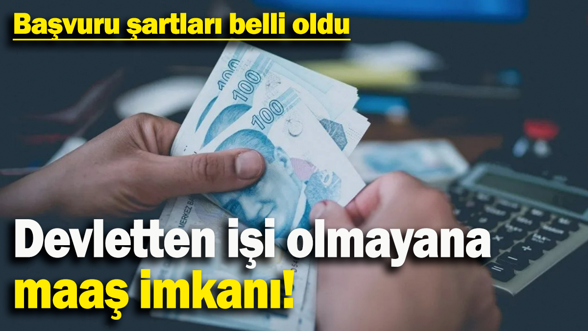 Devletten işi olmayana maaş imkanı: Başvuru şartları belli oldu