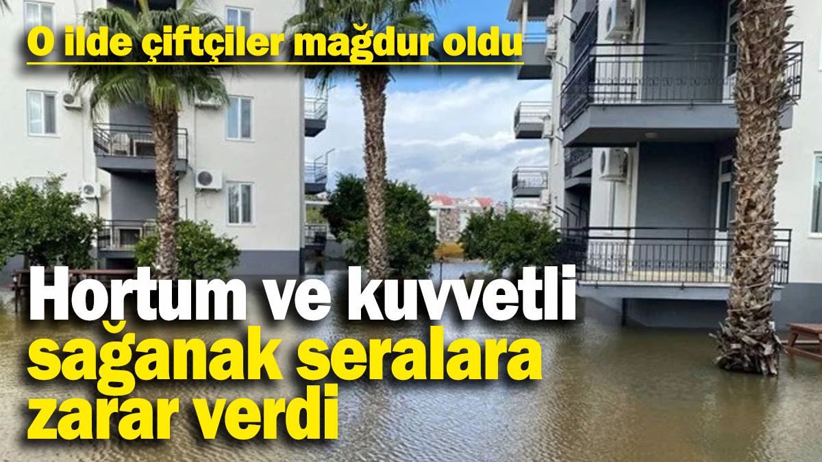 Hortum ve kuvvetli  sağanak seralara  zarar verdi: O ilde çiftçiler mağdur oldu