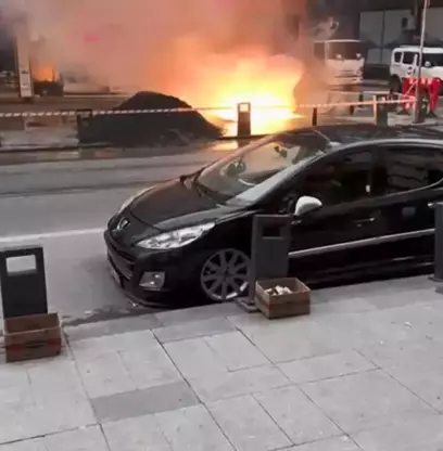 İSKİ çalışmalarında elektrik hattı koptu