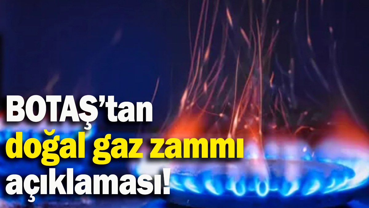 BOTAŞ’tan doğal gaz zammı  açıklaması!