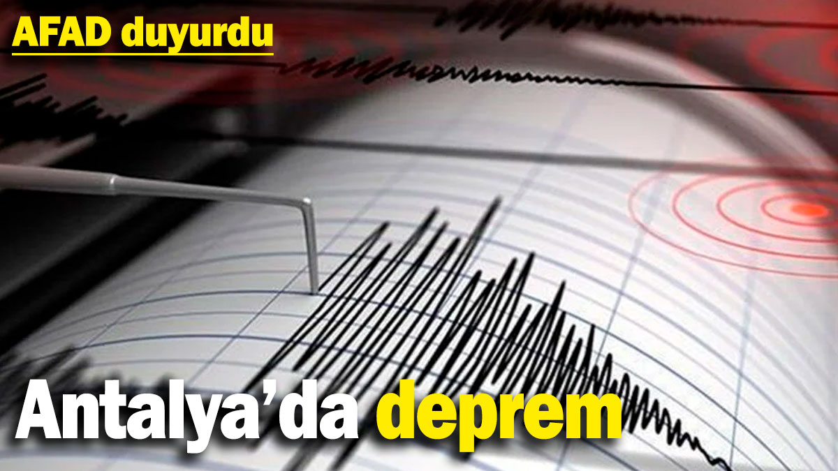 Antalya açıklarında 4,8 büyüklüğünde deprem