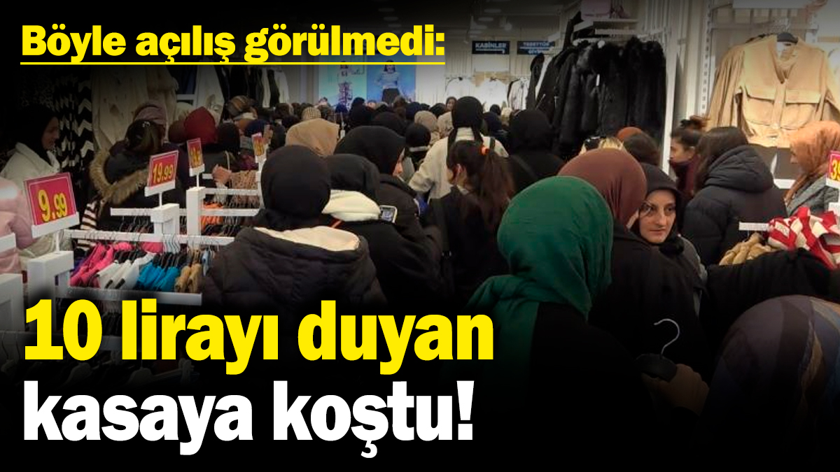 Böyle açılış görülmedi: 10 lirayı duyan kasaya koştu!