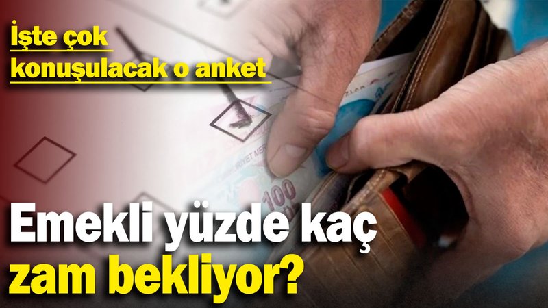 Emekli yüzde kaç zam bekliyor? O anket sonucu belli oldu