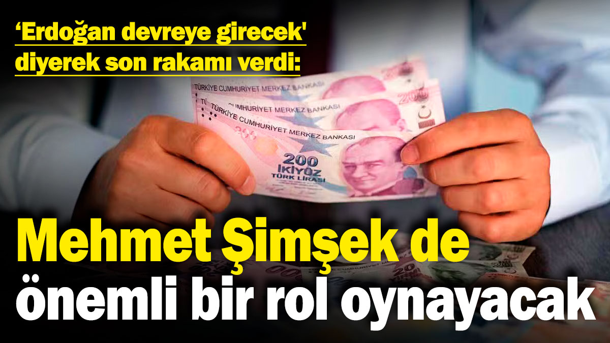 Erdoğan devreye girecek' diyerek son rakamı verdi! Mehmet Şimşek de önemli bir rol oynayacak