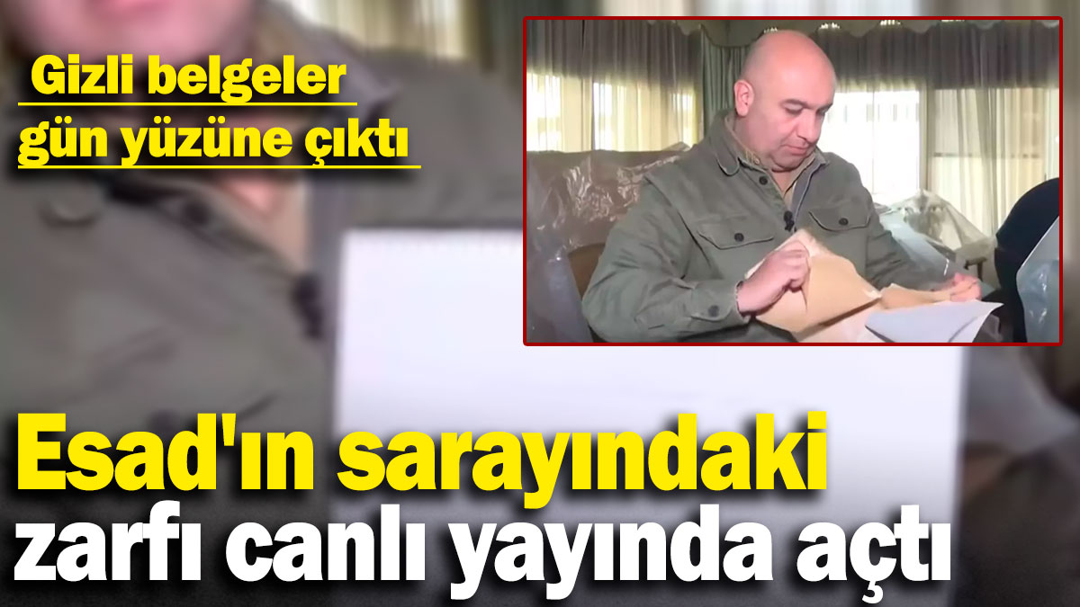 Esad'ın sarayındaki zarfı canlı yayında açtı: Gizli belgeler gün yüzüne çıktı