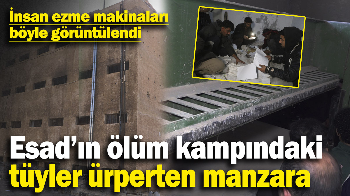 Esad’ın ölüm kampı olan Sednaya Hapishanesi'nde tüyler ürperten manzara! İnsan ezme makinaları böyle görüntülendi