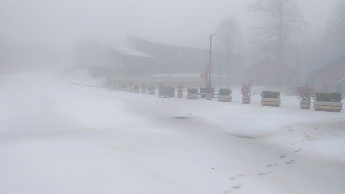 Kartepe'de beklenen kar yağışı başladı!