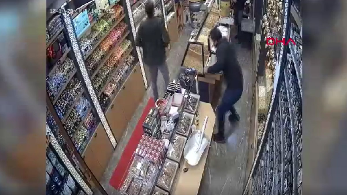 Dükkanda panik anları! Doğru hamle hayat kurtardı