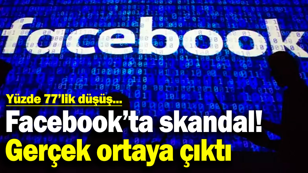 Facebook'ta skandal, gerçek ortaya çıktı! Yüzde 77'lik düşüş...