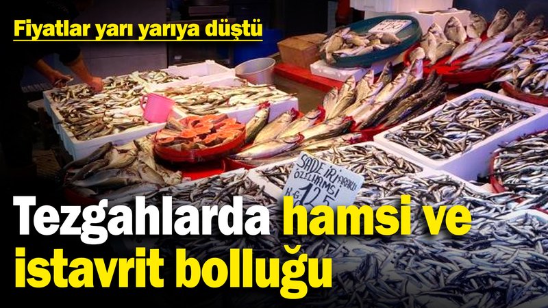 Tezgahlarda hamsi ve istavrit bolluğu: Fiyatlar yarı yarıya düştü