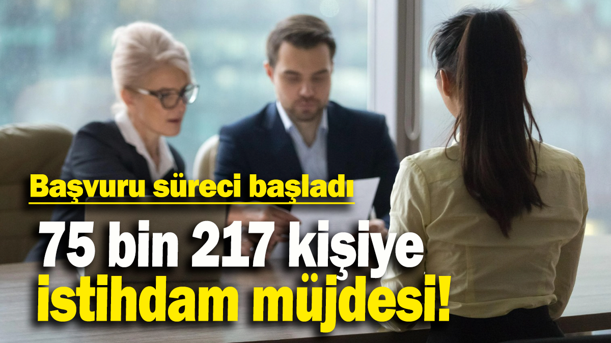 75 bin 217 kişiye  istihdam müjdesi: Başvuru süreci başladı