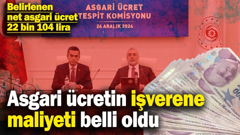 Asgari ücretin işverene maliyeti belli oldu