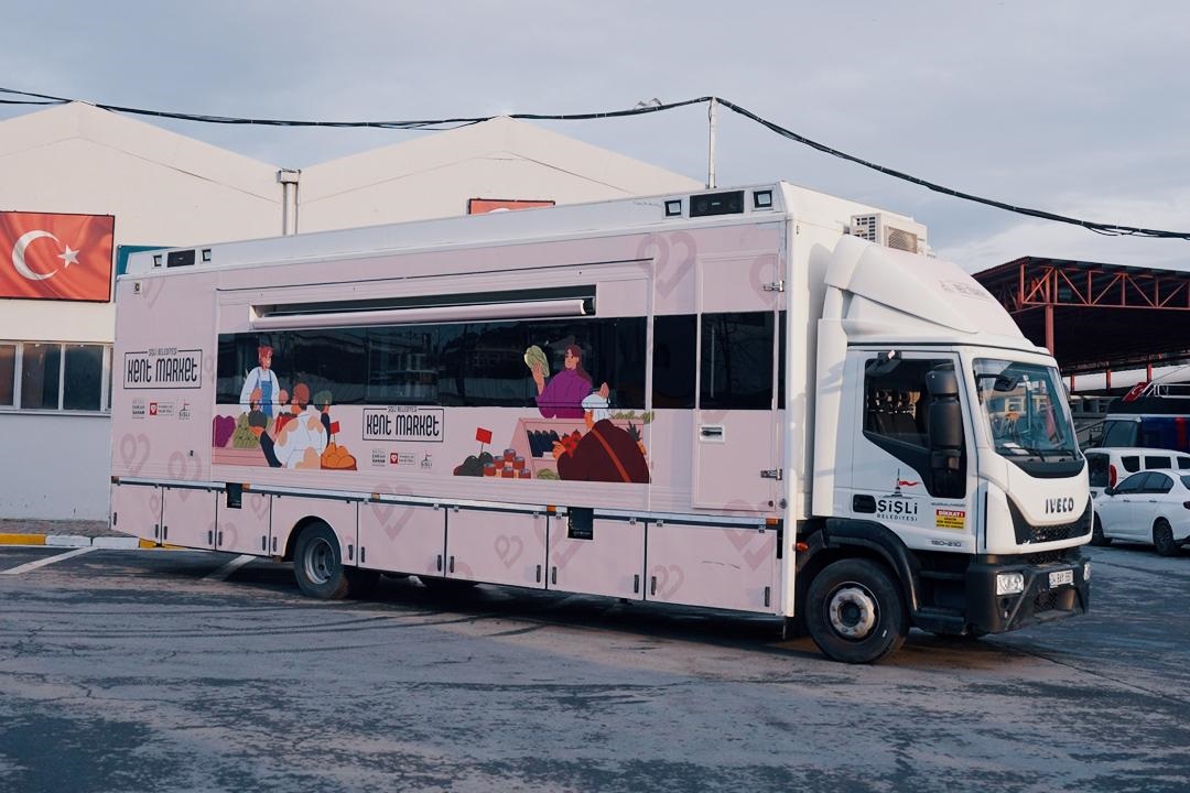 Şişli'de ‘Gezici Kent Market’ hizmete başladı: Soğan ve patates 5 TL