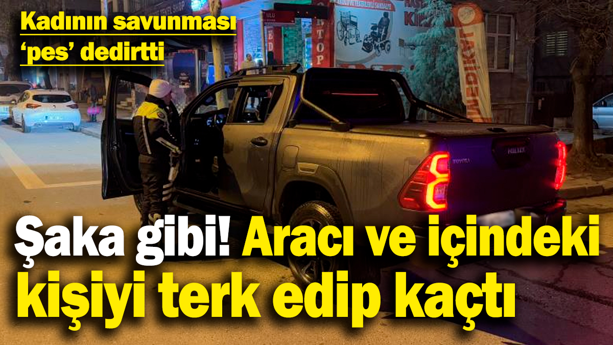 Yılbaşı gecesi şaşırtan durum! Polisi görünce aracı ve içindeki kadını terk edip kaçtı