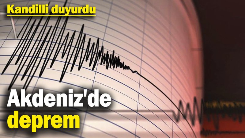 Kandilli duyurdu: Akdeniz'de deprem (3 Ocak 2025)