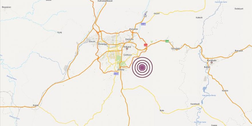 Başkentte 3,4 büyüklüğünde deprem