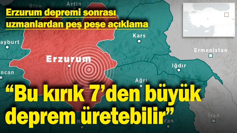 Erzurum depremi sonrası uzmanlardan peş peşe açıklama: "Bu kırık 7'den büyük deprem üretebilir"