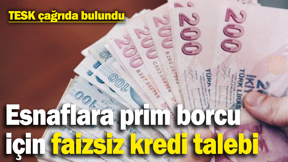 TESK çağrıda bulundu: Sigorta prim borcunu ödeyemeyen esnaflara faizsiz kredi verilmeli