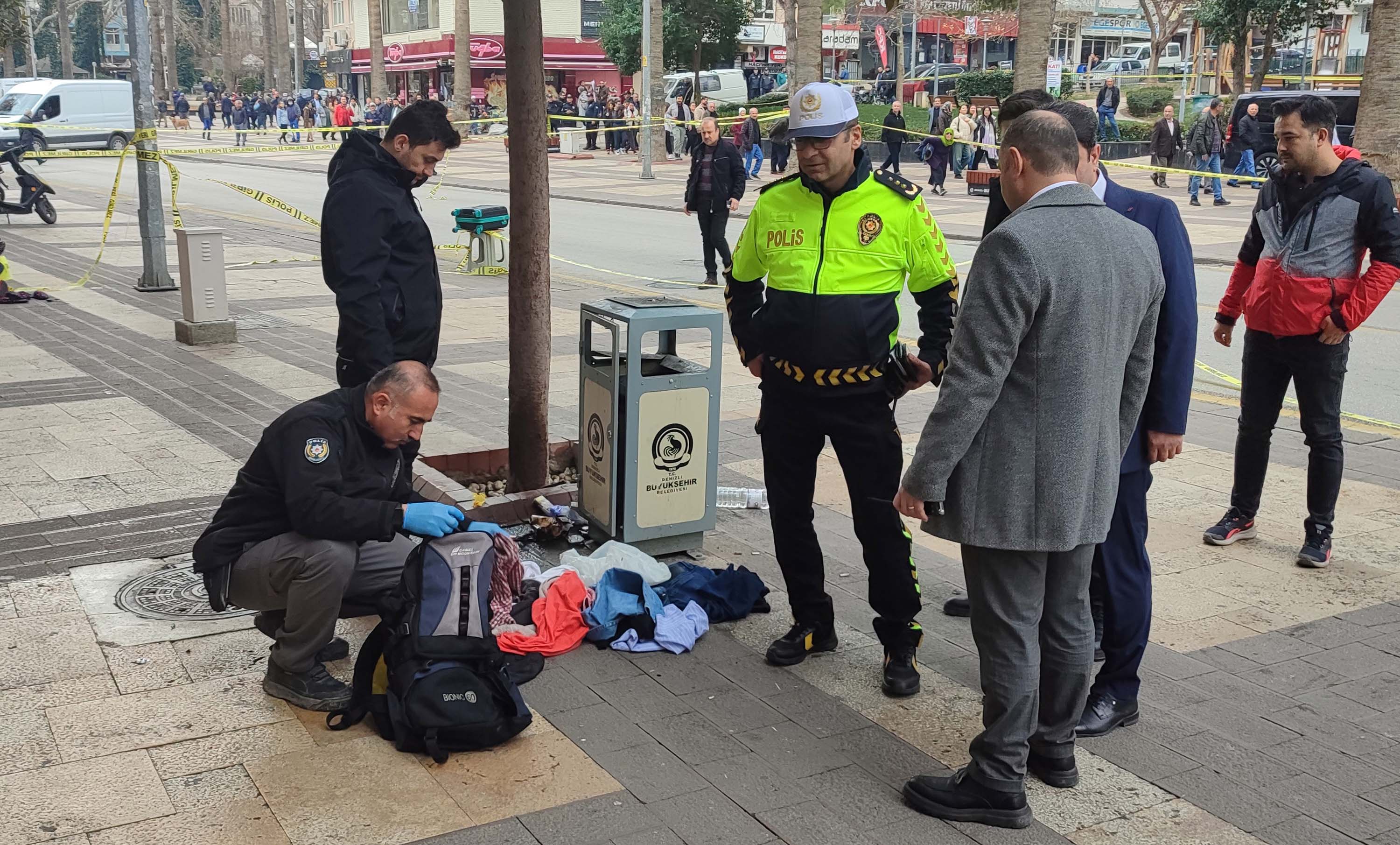 Fünye ile patlatılan çantadan kıyafet çıktı