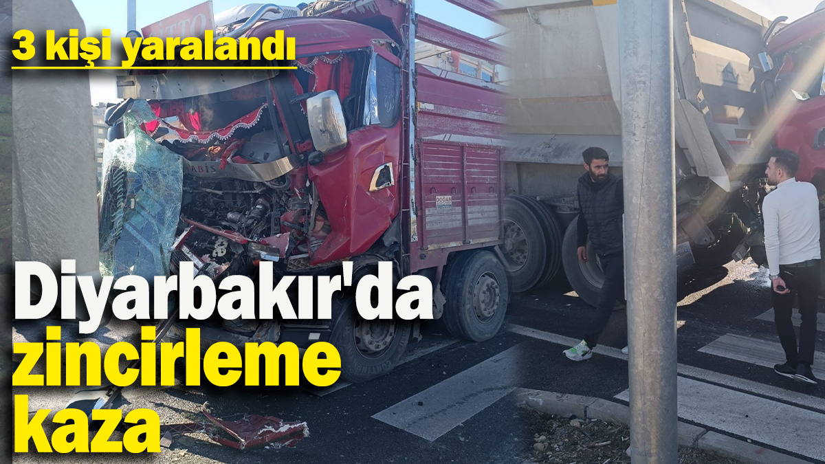 Diyarbakır'da zincirleme kaza: 3 kişi yaralandı