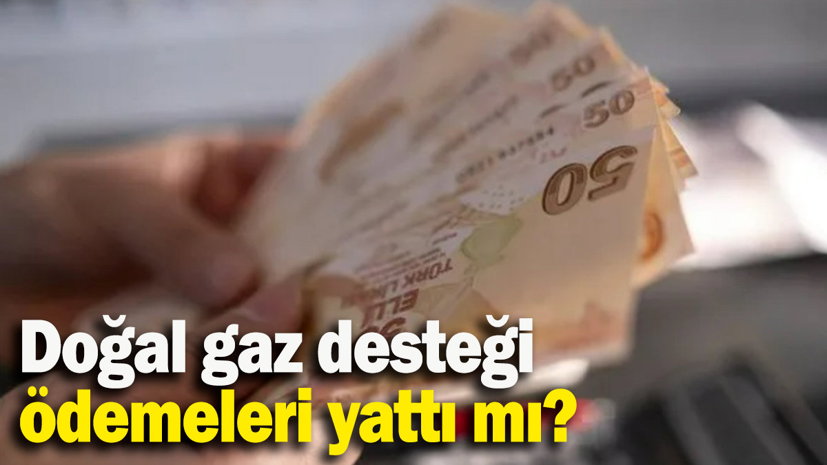 Doğal gaz desteği  ödemeleri yattı mı?