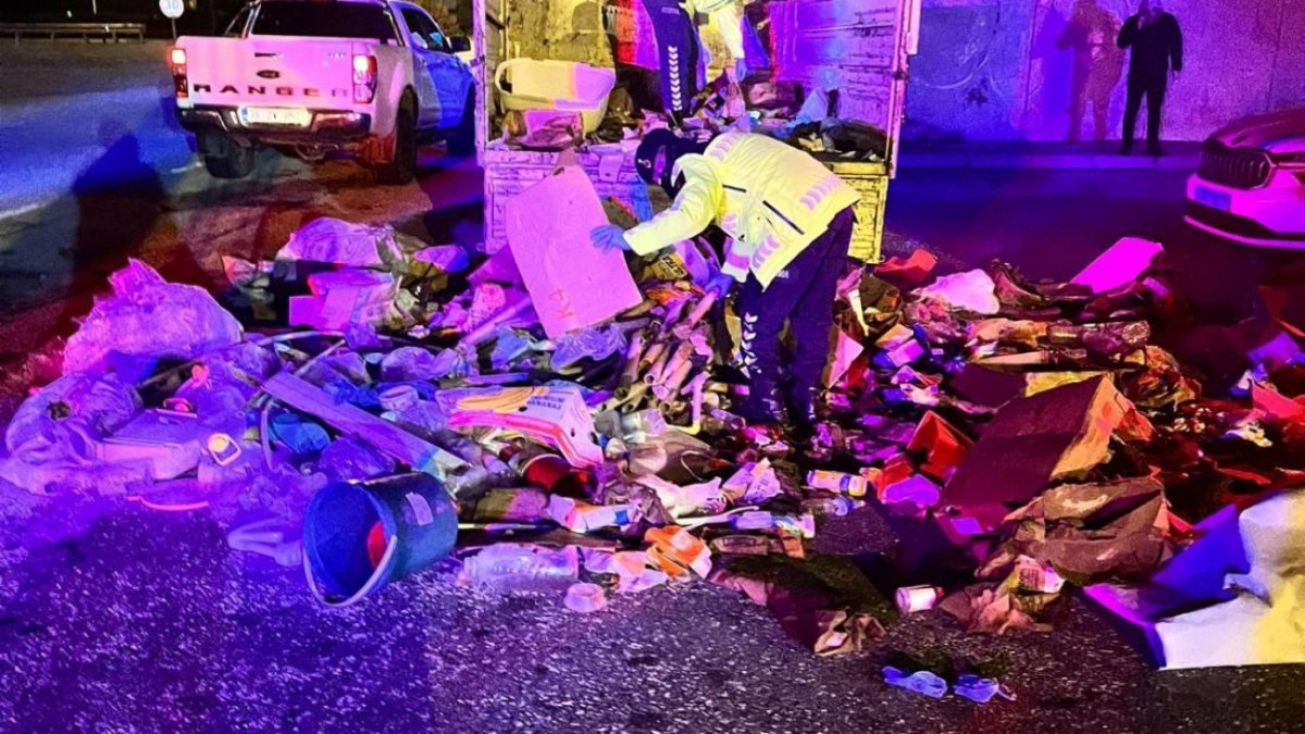 Çöp kamyonunda 1,5 kilo uyuşturucu