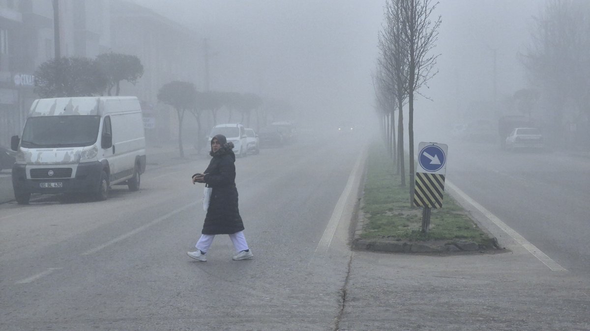 Düzce'de soğuk hava sisi de beraberinde getirdi