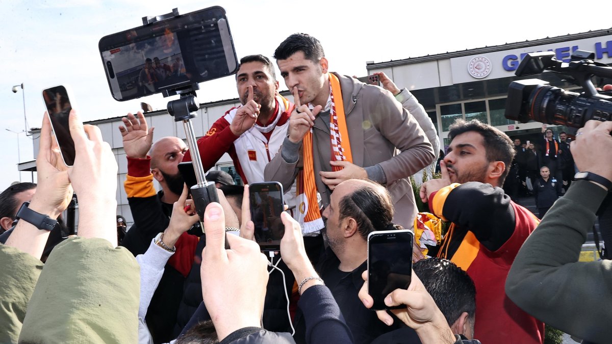 Galatasaray'da Alvaro Morata heyecanı! İstanbul'a geldi