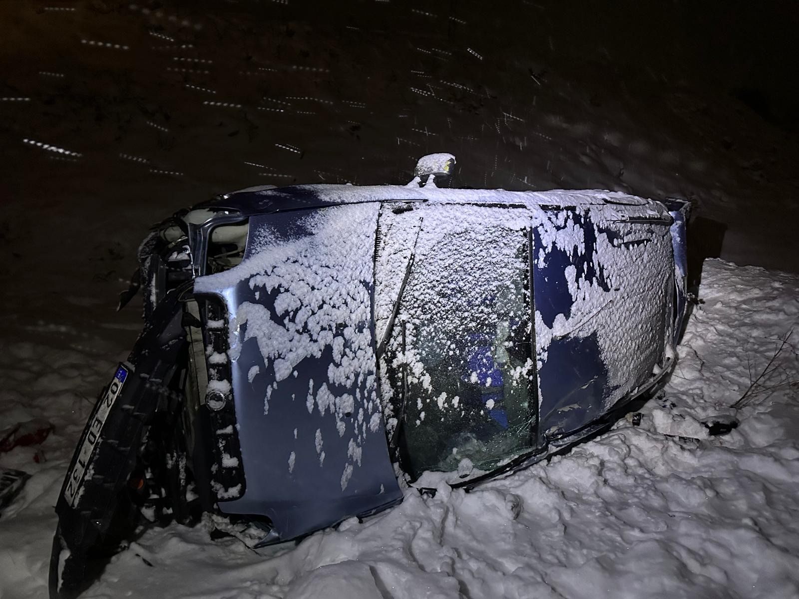 Malatya’da otomobil şarampole yuvarlandı: 1 yaralı