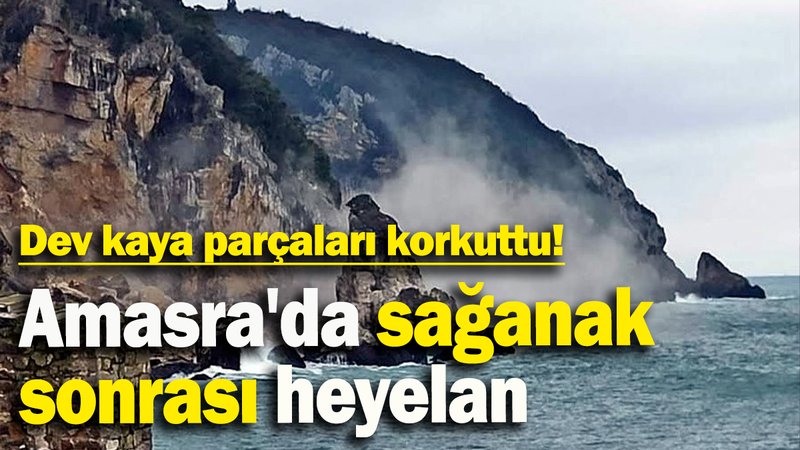 Amasra'da sağanak sonrası heyelan