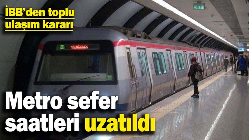 İstanbul'da metro seferleri kar yağışı sebebiyle uzatıldı