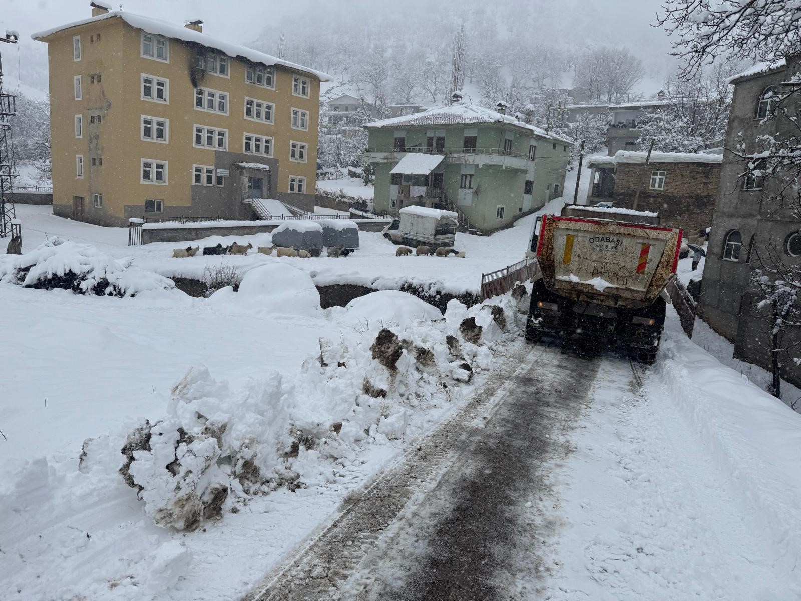 Şırnak'ta kardan kapanan köy yolları ulaşıma açılıyor