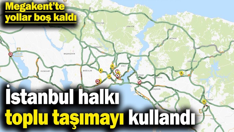 İstanbul halkı toplu taşımayı kullandı! Megakent’te yollar boş kaldı