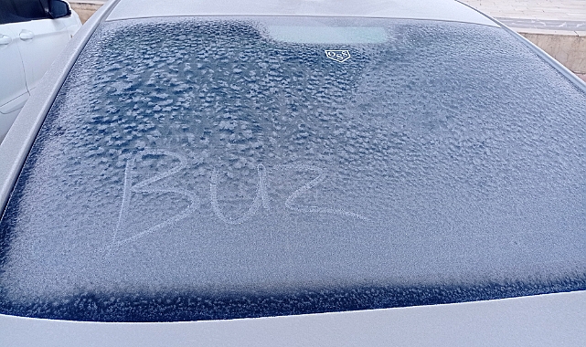 Şanlıurfa'da su birikintileri buz tuttu