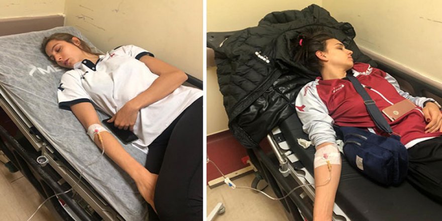 Voleybolcular hastanelik oldu, maç ertelendi