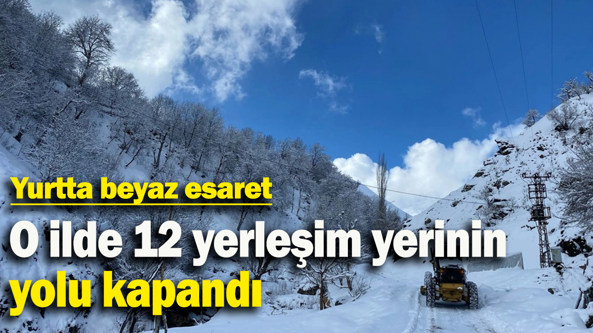 Yurtta beyaz esaret: O ilde 12 yerleşim yerinin  yolu kapandı