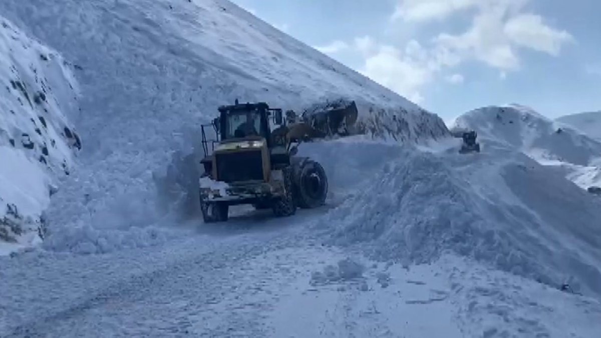 Muş’ta kar ve tipi hayatı olumsuz etkiledi! Yol açma çalışması sırasında çığ düştü