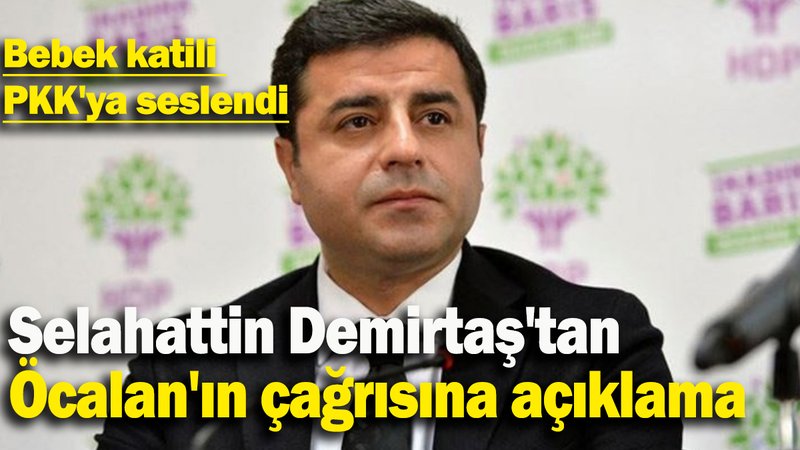 Bebek katili PKK'ya seslendi: Selahattin Demirtaş'tan  Öcalan'ın çağrısına açıklama