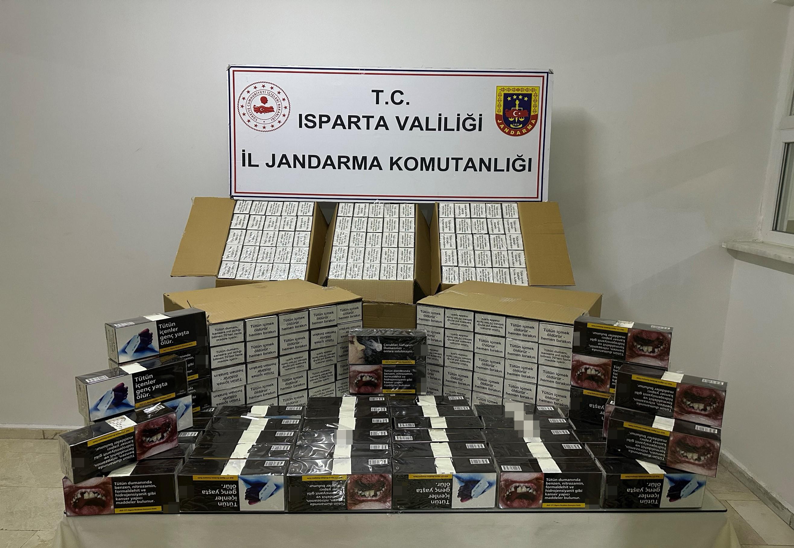 Isparta’da 60 bin adet kaçak makaron ele geçirildi