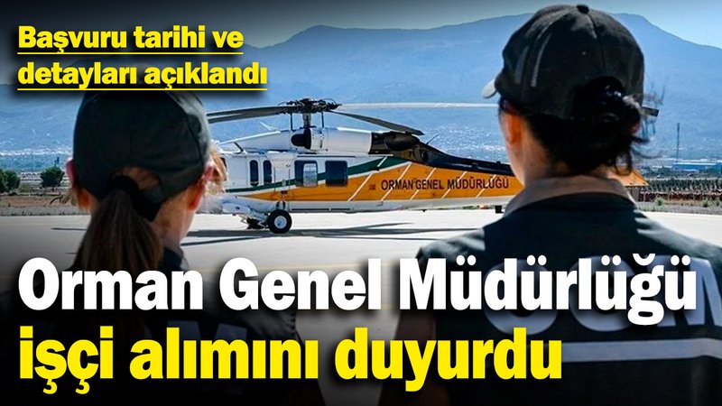 Orman Genel Müdürlüğü işçi alımını duyurdu! Başvuru tarihi ve detayları açıklandı