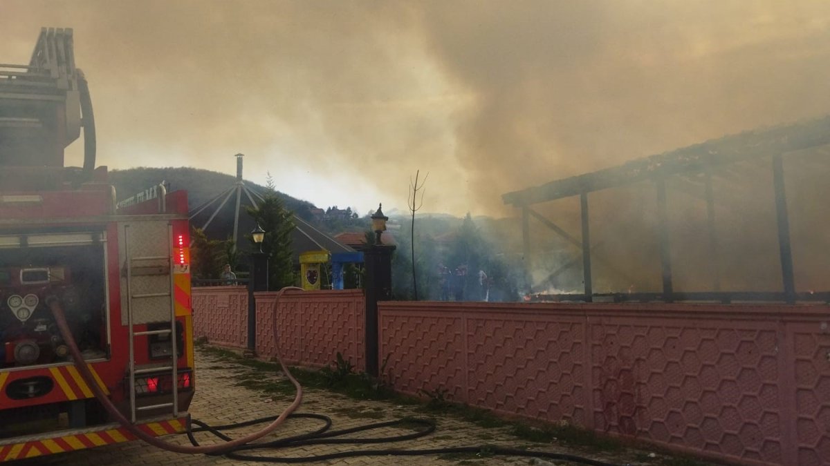 Bursa'da at çiftliğinde yangın paniği