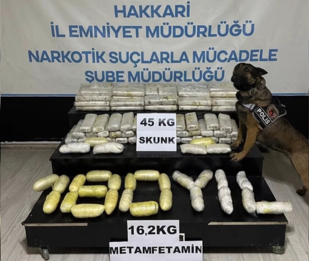 Hakkari'de 61 kilo uyuşturucu madde ele geçirildi