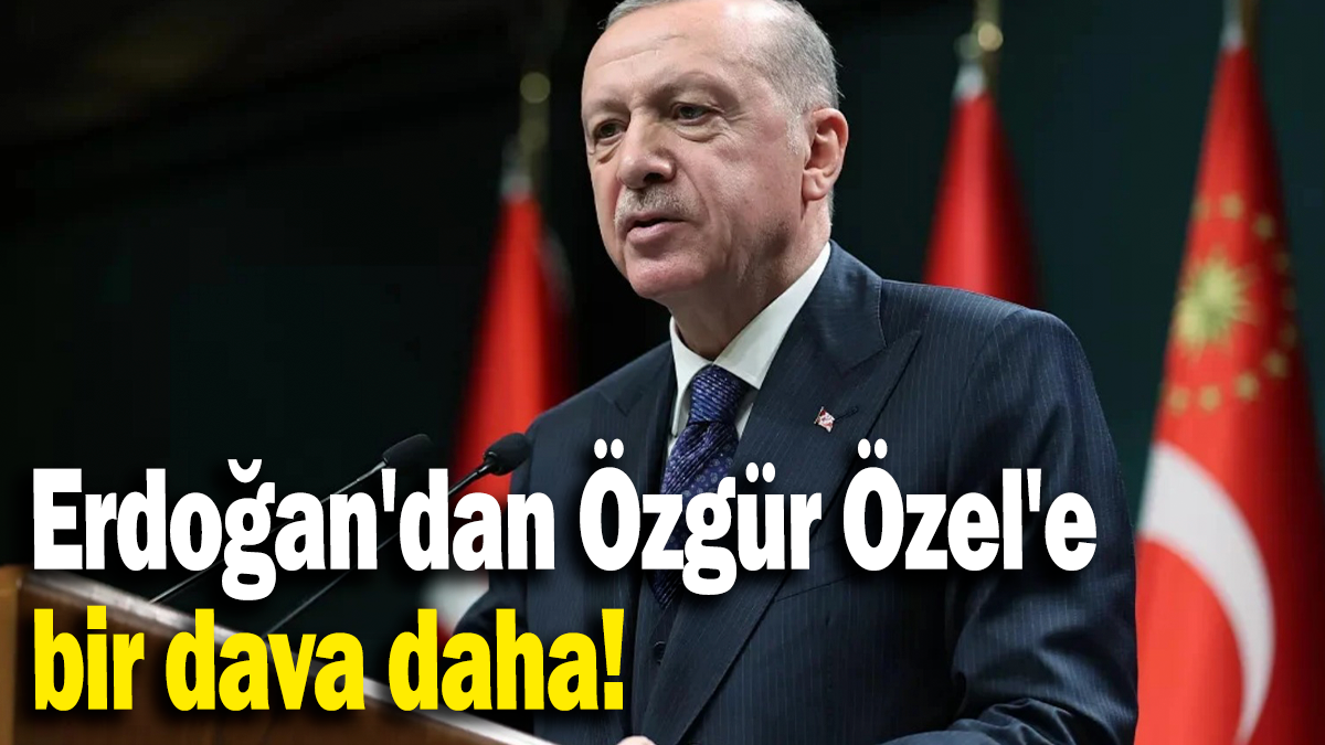Erdoğan'dan Özgür Özel'e bir dava daha!
