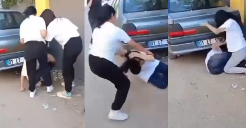 Adana’da kızların ‘küfür’ kavgası kameralara yansıdı