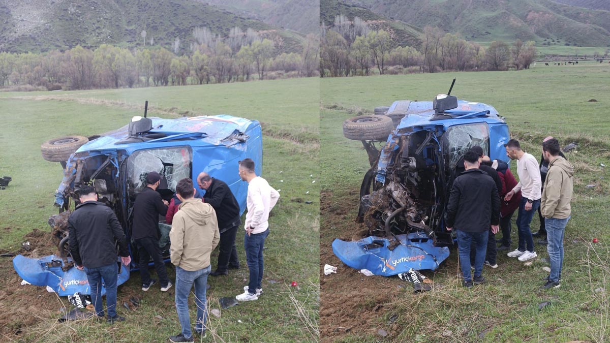 Yurtiçi Kargo aracı takla attı: 4 yaralı