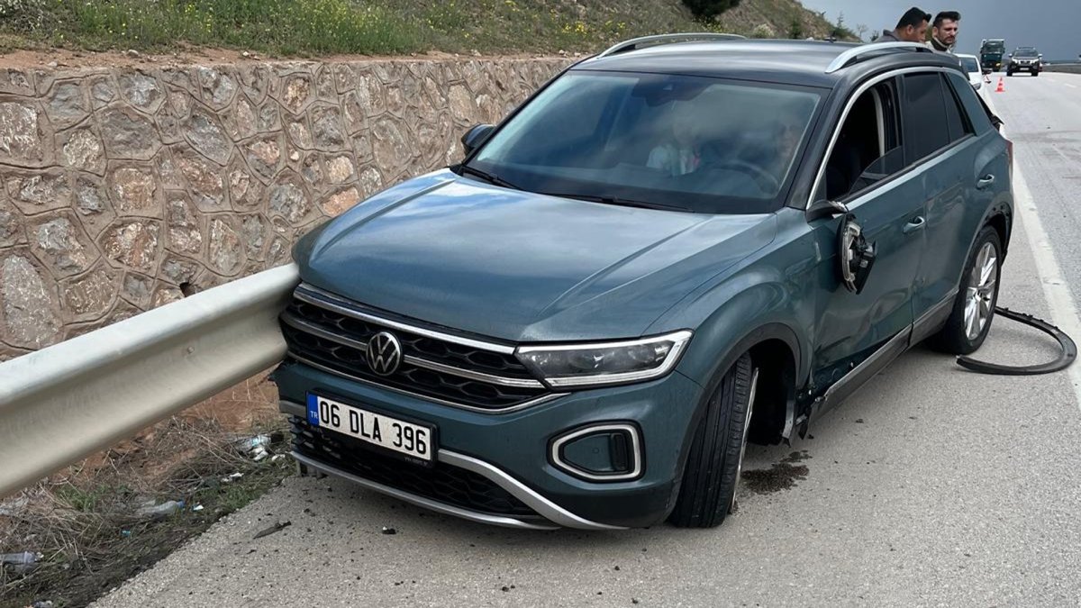 Kırıkkale'de motosiklet otomobille çarpıştı: 1 yaralı