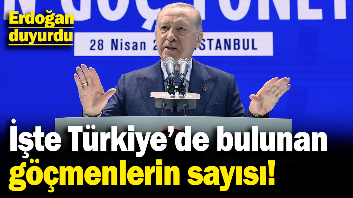 Erdoğan, Türkiye'de bulunan göçmen sayısını açıkladı!