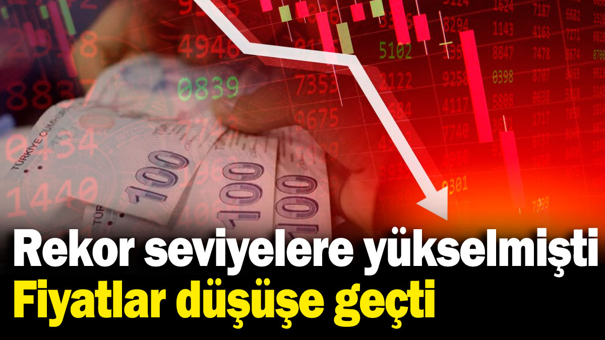 Rekor seviyelere yükselmişti, fiyatlar düşüşe geçti!
