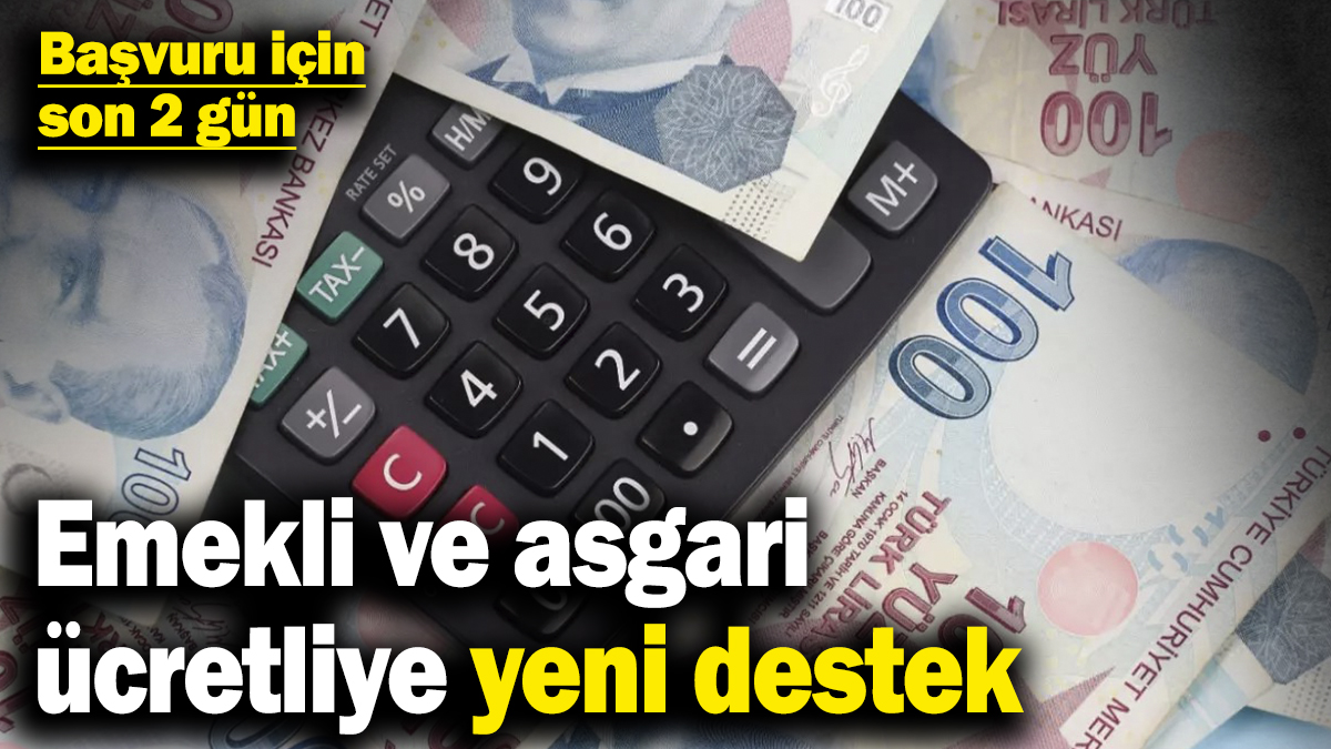 Emekli ve asgari ücretliye yeni destek! Başvuru için son 2 gün