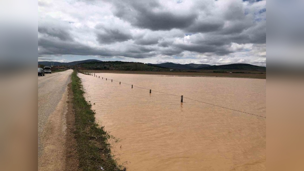 Kırşehir'de sağanak sonrası tarım arazilerinde hasar tespiti